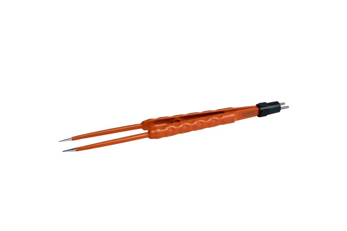 ACE Medical straight bipolar forceps 81460110 with orange insulated tines