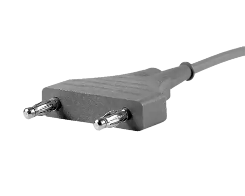 Reusable Valleylab bipolar forceps cable with 2-pin flat connector for electrosurgical units