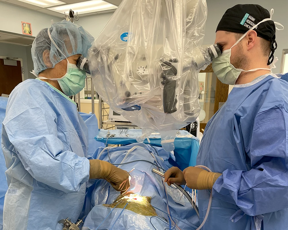 Dr Fukushima Operating with the reverse action bipolar forceps