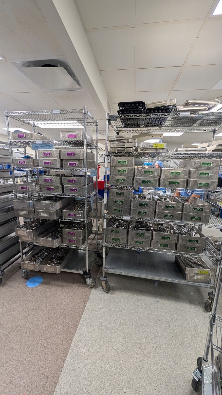 A beautiful set configuration using the EZ Clip for infection prevention