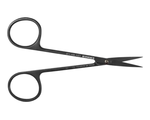 ACE Medical EBNER straight Iris scissors CG1 304 11S open view for fine, precise microsurgical and facial dissection.