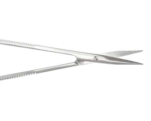 ACE Medical EBNER Westcott surgical scissors tip view for ophthalmic and delicate tissue procedures.