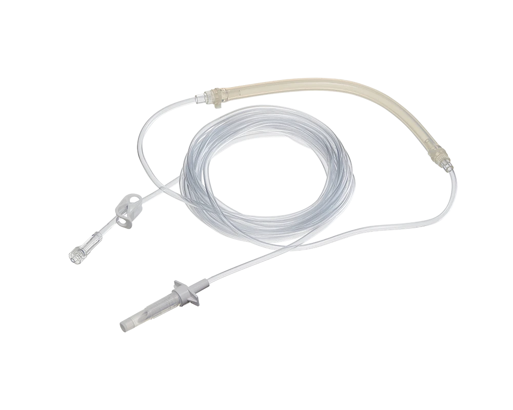 HK Surgical single spike infiltration tubing S, single-use liposuction tubing accessory for tumescent infiltration and aspiration in plastic surgery.
