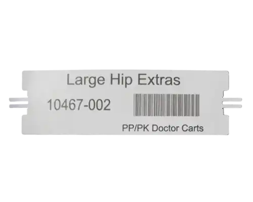 ACE Medical stainless steel prong plate 2000069 standard view for mounting tray identification plates on surgical trays.