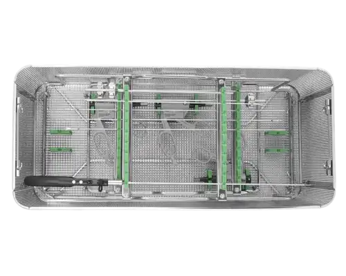 ACE Medical sterile processing tray Fetoscopic-tray open view for surgical instrument sterilization and protection. fetoscopic instrument tray