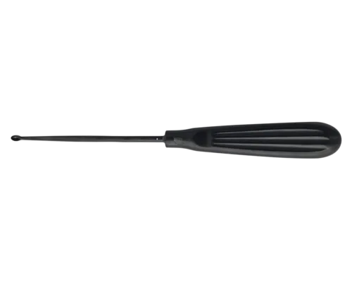 High-resolution product image of a epstein bone curette from Wiggins Medical, a stainless steel bone curette surgical instrument used in orthopedic and neurosurgical bone curettage and bone removal procedures.